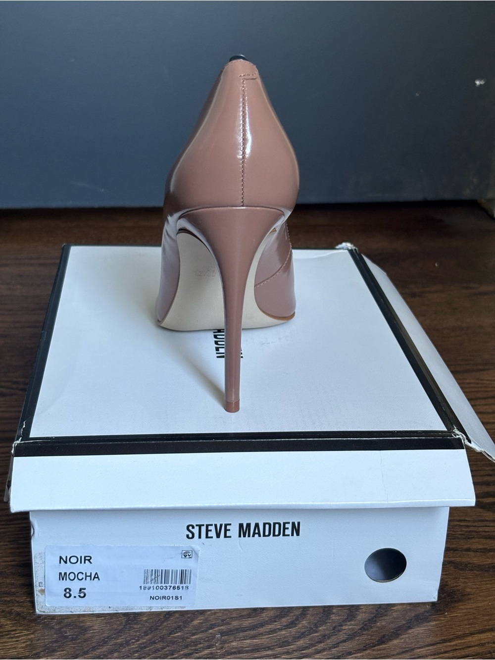 Steve Madden Noir Mocha Leather Pointed-Toe Stiletto Pumps - Size 8.5, Brand New - Picture 4 of 5